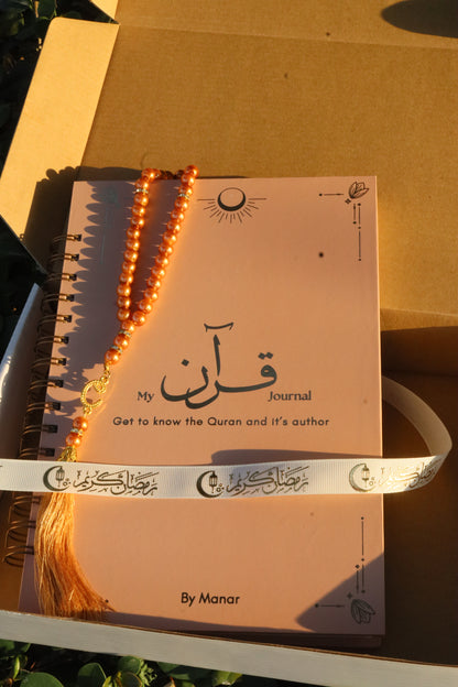 My Quran Journal with beads tasbeeh