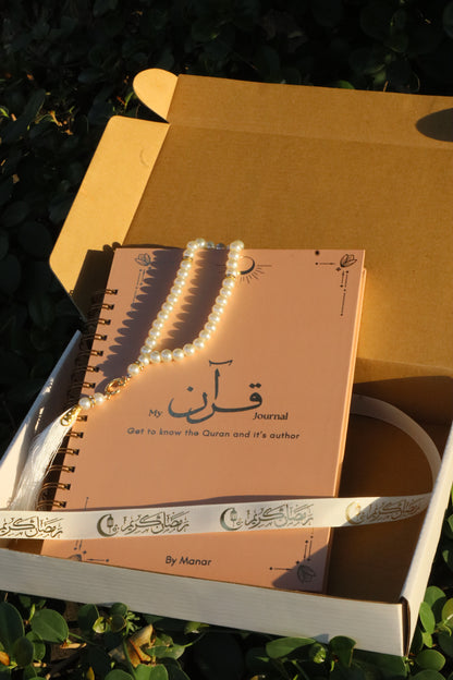My Quran Journal with beads tasbeeh