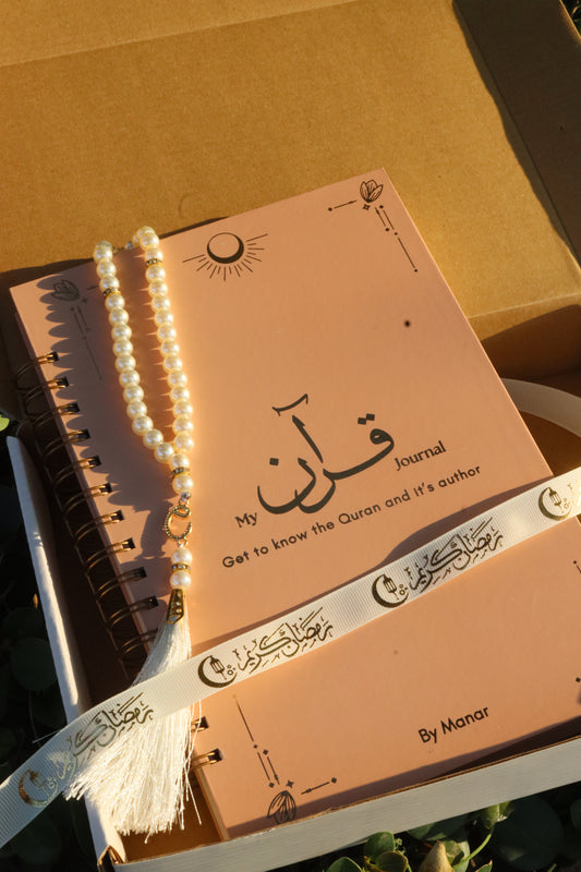 My Quran Journal with beads tasbeeh