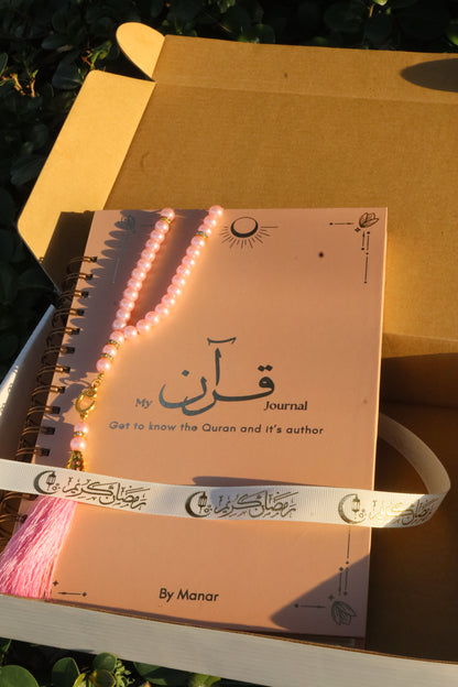 My Quran Journal with beads tasbeeh
